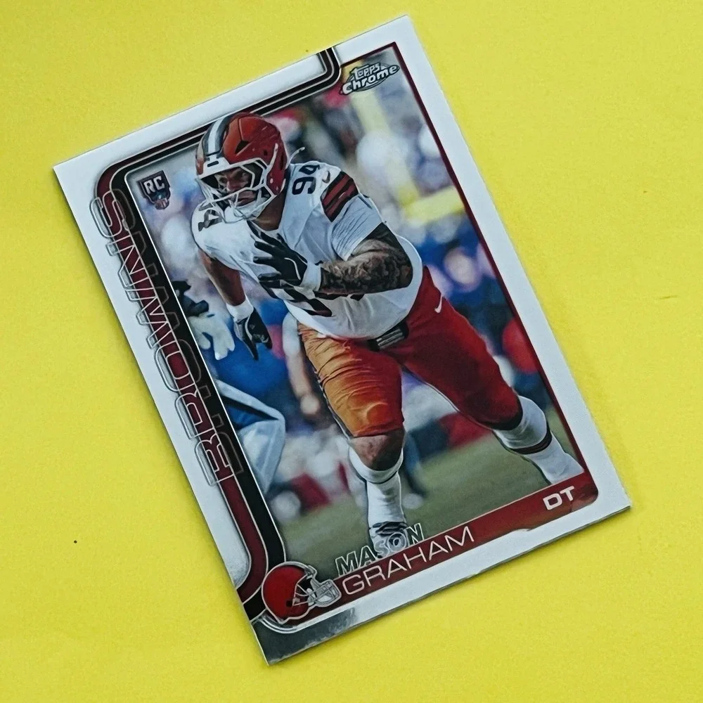 2025 Topps Chrome NFL Mason Graham RC‎ #302 Cleveland Browns Rookie Card